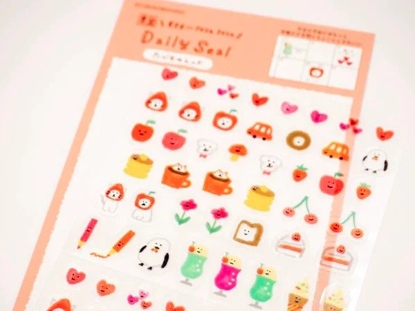 Mini Stickers Adorables orange - Daily Seal