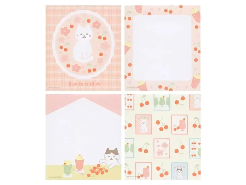 Bloc Mémo 100 feuilles carrées - Spring Cat