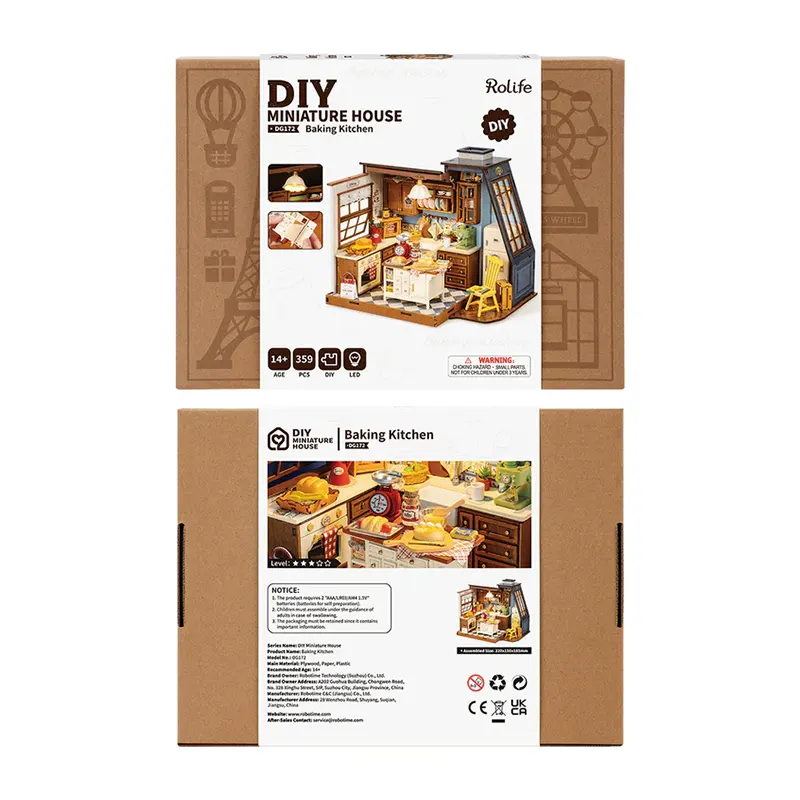 Baking Kitchen Mini House DIY Craft Kit