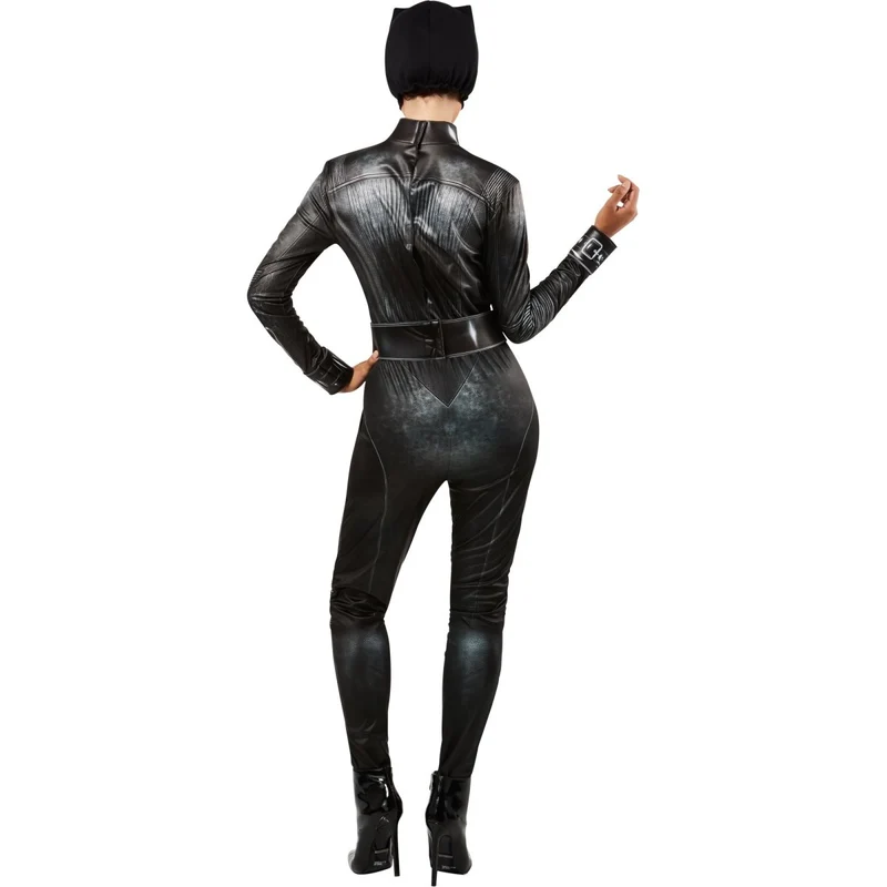 DC Comics Batman Selina Kyle Catwoman Deluxe Costume for Adults, Black Jumpsuit