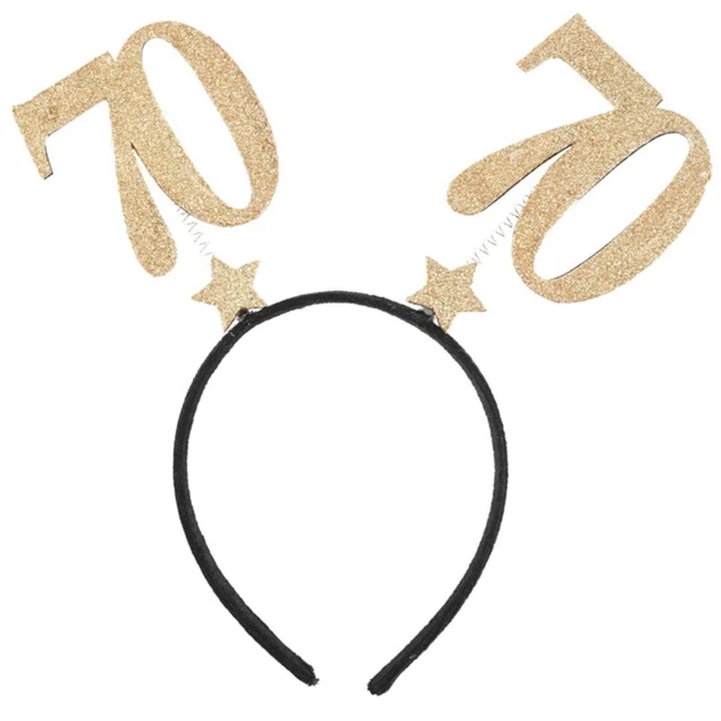 70th Glitter Headband