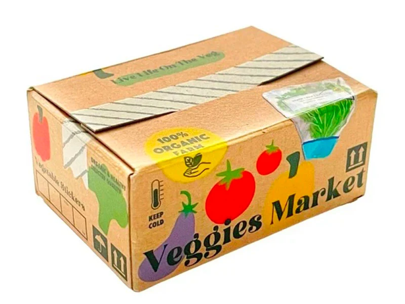 Boite d'autocollants décoratifs Veggies Market - Haco Stickers
