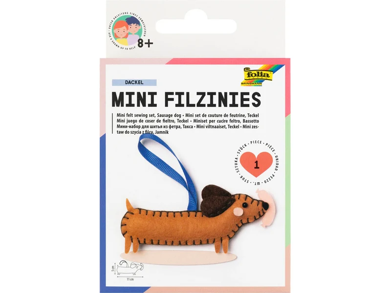 Mini set de couture en feutrine - Chien Teckel