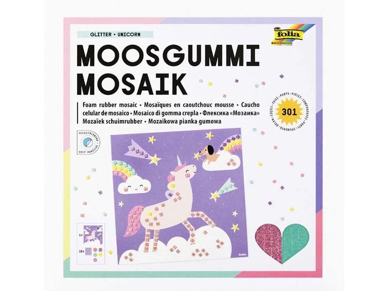 Mosaïque en caoutchouc mousse - Licorne - Folia