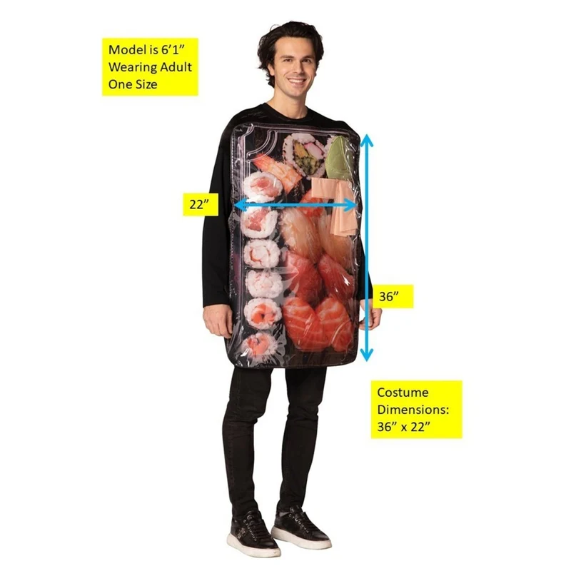 Get Real Sushi to Go Food Costume for Adults