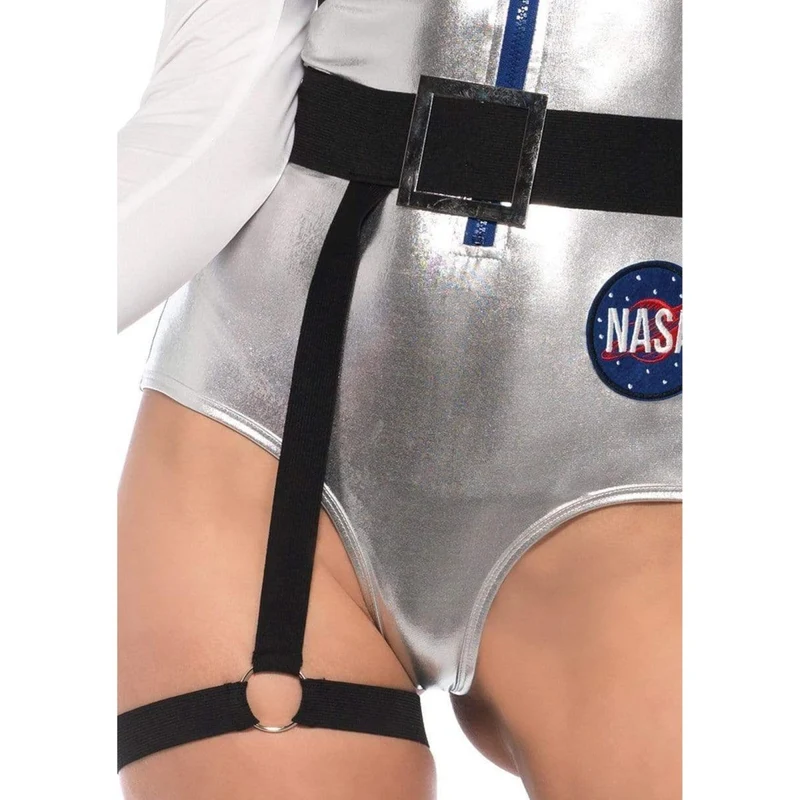 Galaxy Girl Sexy Costume for Adults, Grey and Blue Bodysuit