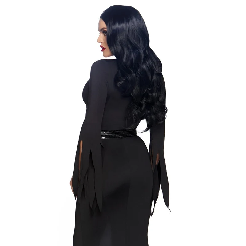 Immortal Mistress Costume for Adults, Black Long Dress