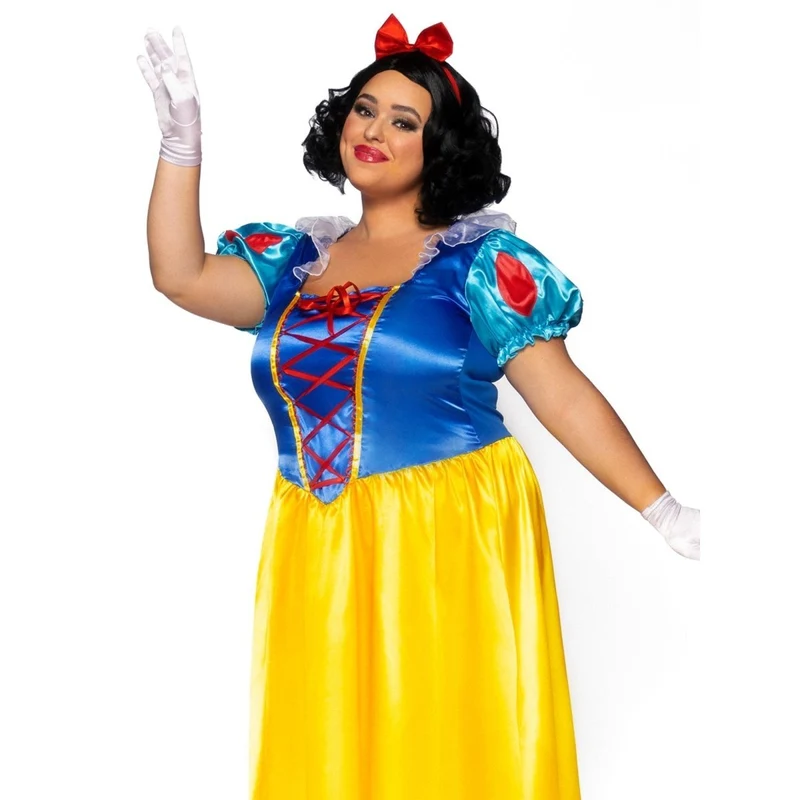 Fairy Tale Snow White Plus Size Costume for Adults, Long Dress