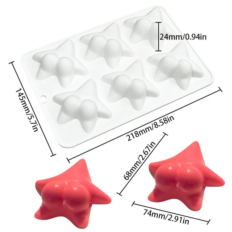 6 Pcs Patric Mold Silicone Squishy Mold