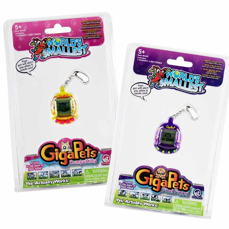 World's Smallest Gigapet (Kitty and Puppy)- one randomly selected style