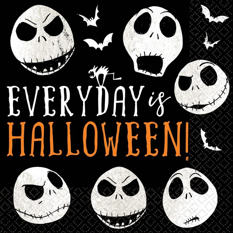 The Nightmare Before Christmas Large Lunch Napkins, 16 Count