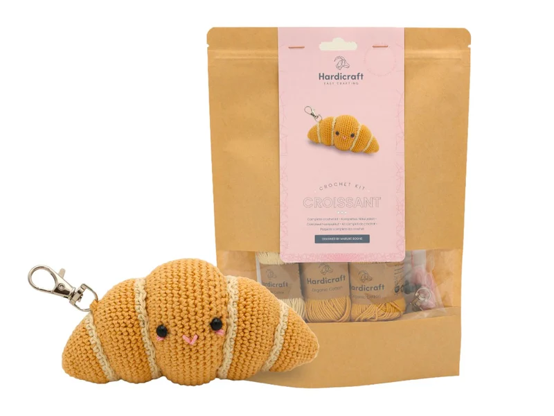 Kit Crochet Croissant Bag Charm - Hardicraft