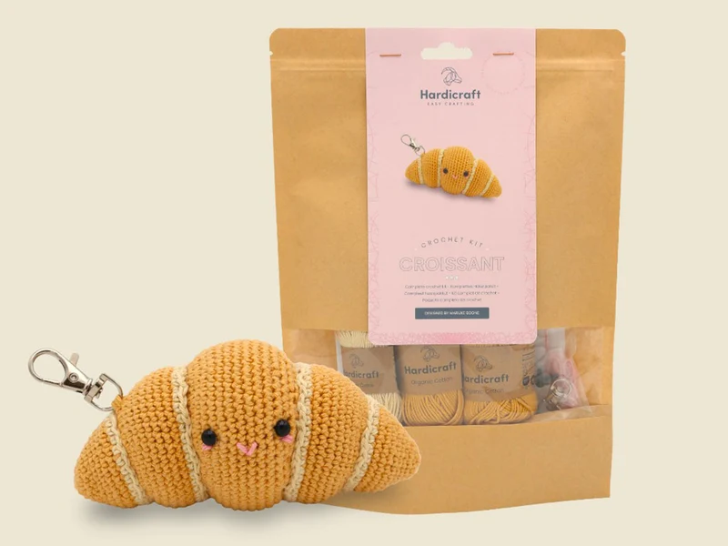 Kit Crochet Croissant Bag Charm - Hardicraft