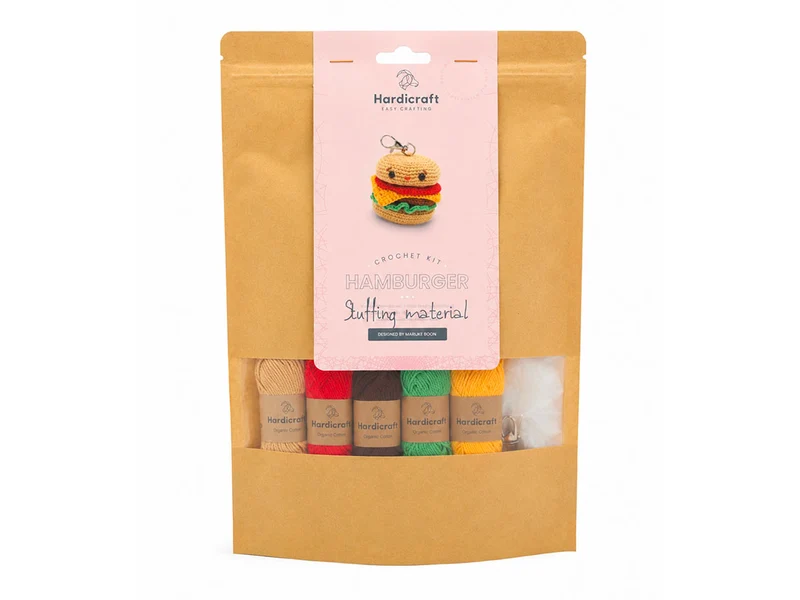 Kit Crochet Bag Charm Hamburger - Hardicraft