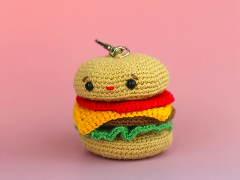 Kit Crochet Bag Charm Hamburger - Hardicraft