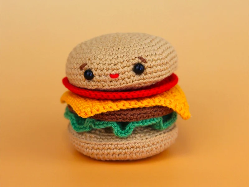 Kit Crochet Bag Charm Hamburger - Hardicraft