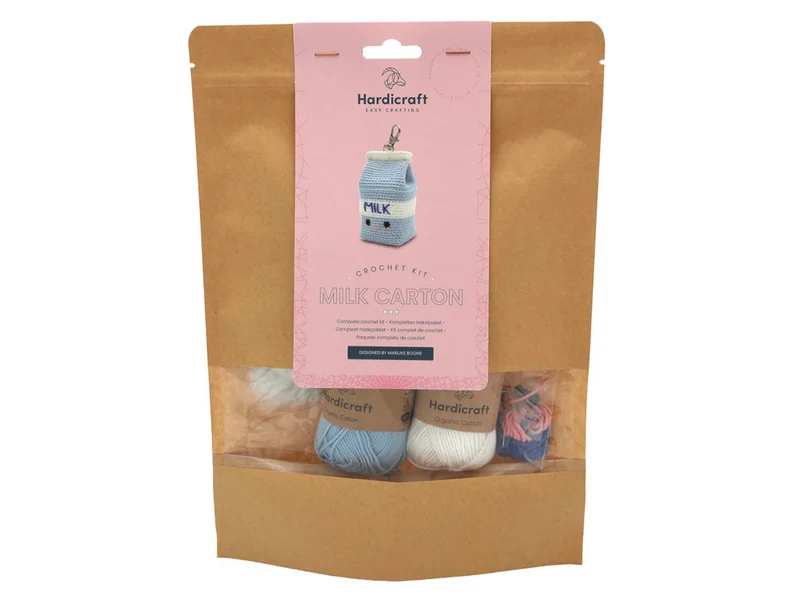 Kit Crochet Bag Charm Milk Carton - Hardicraft