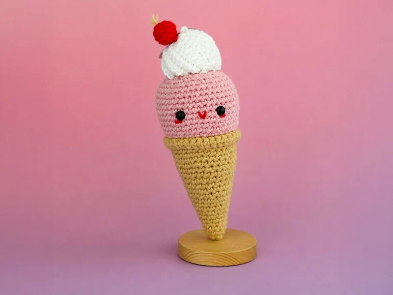Kit crochet Bag Charm Ice Cream - Hardicraft