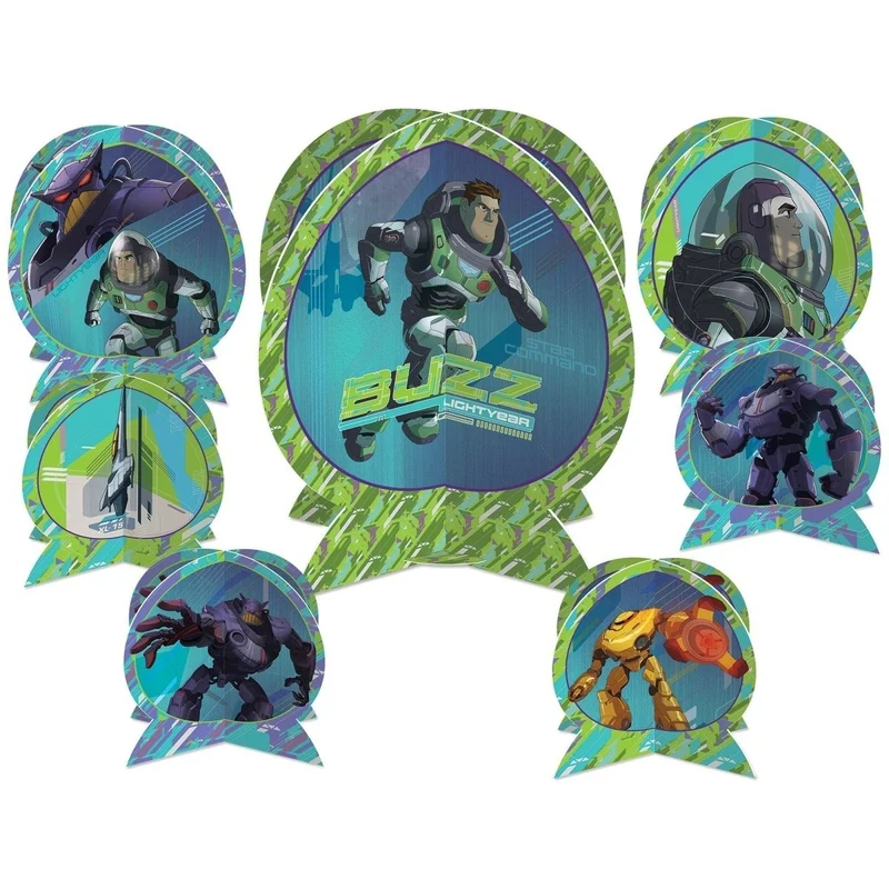 Buzz Lightyear Birthday Paper Table Centerpiece Decoration Kit, 6 Count