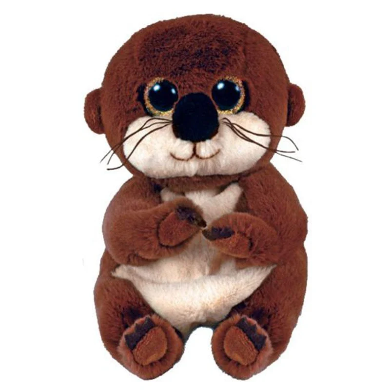 TY Beanie Babies Plush, 8 in, Mitch the Otter