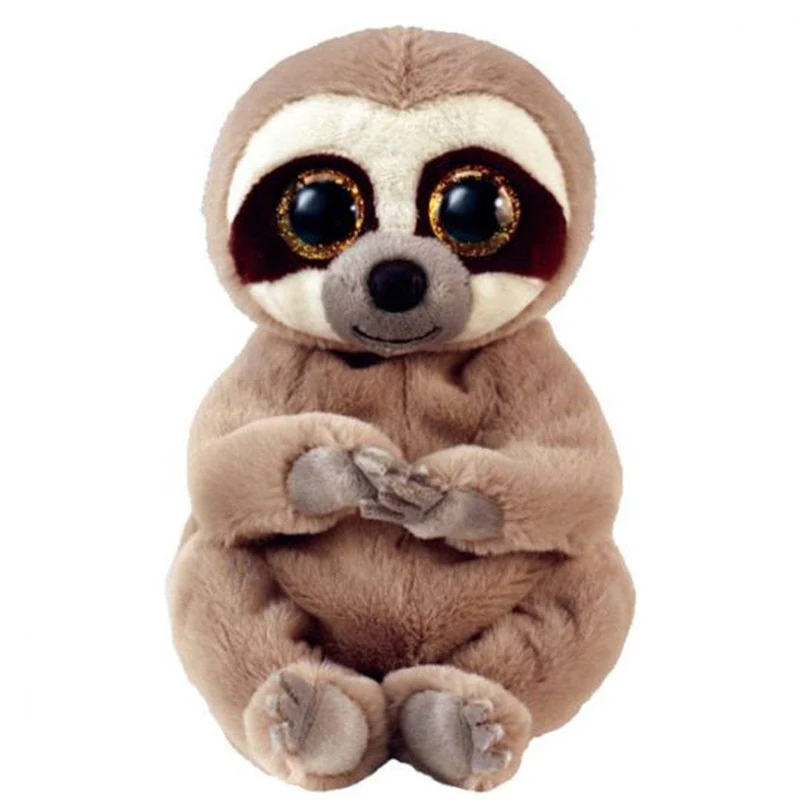 TY Beanie Babies Plush, 8 in, Silas the Sloth