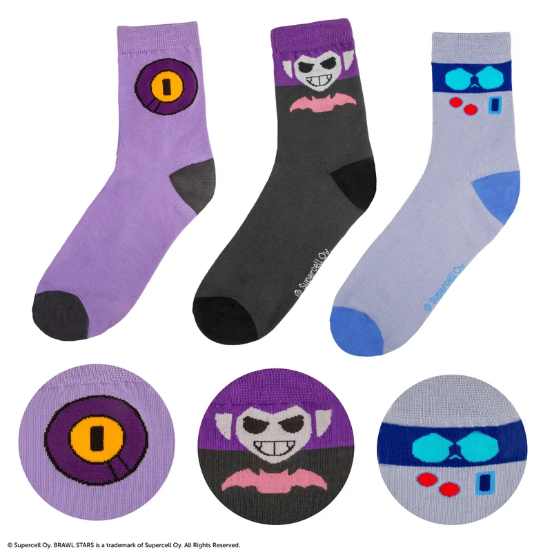 Set of 3 8-Bit, Rico, and Mortis Socks