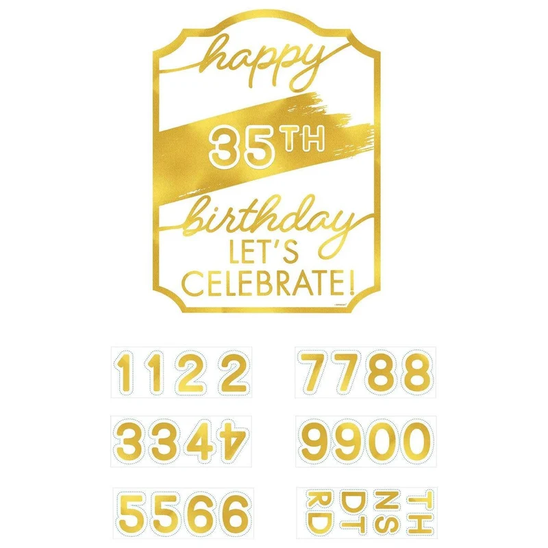 Golden Age Birthday Customizable Sign