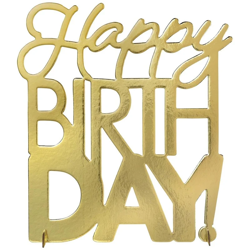 Golden Age Birthday, "Happy Birthday" Foil Centrepiece