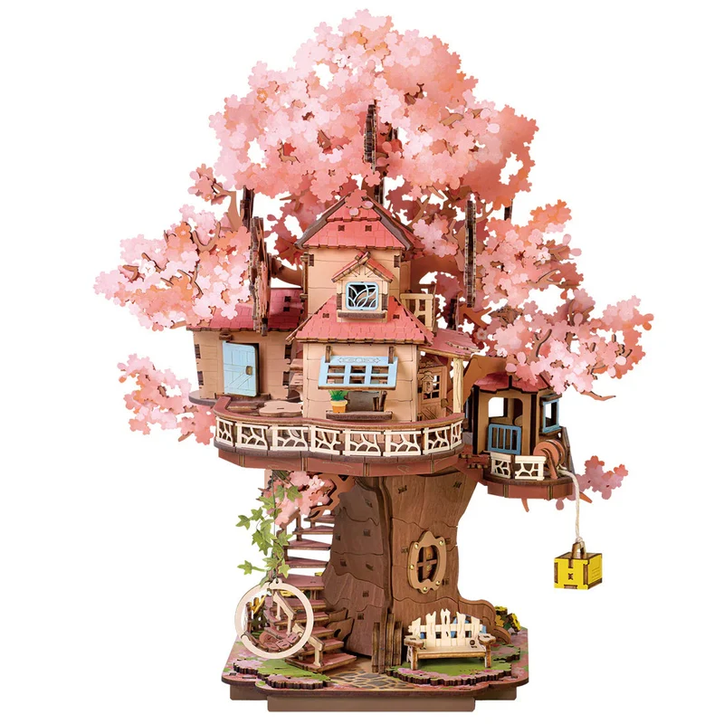 Sakura Tree House 3D Puzzle Kit
