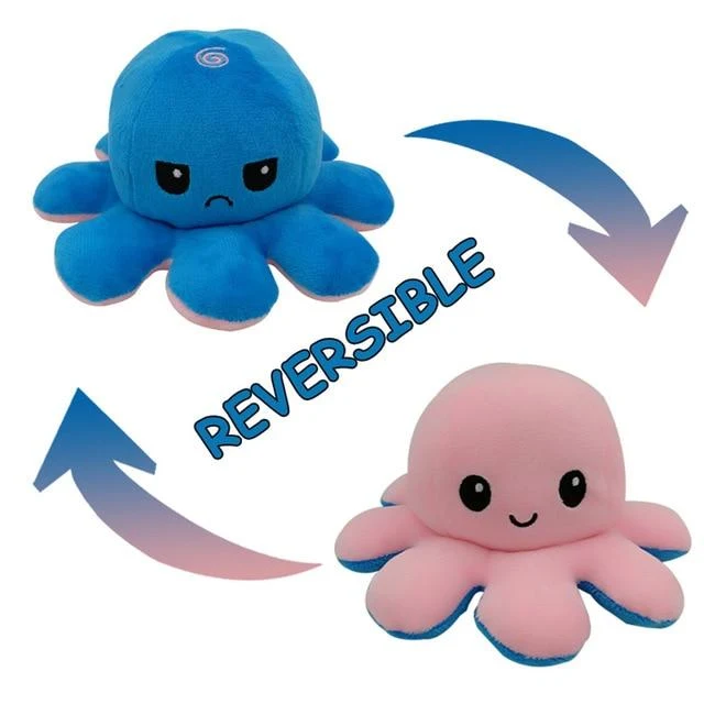 Peluche Poulpe Réversible Géante