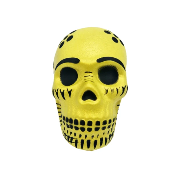 Squishy Tête de Mort Dorée