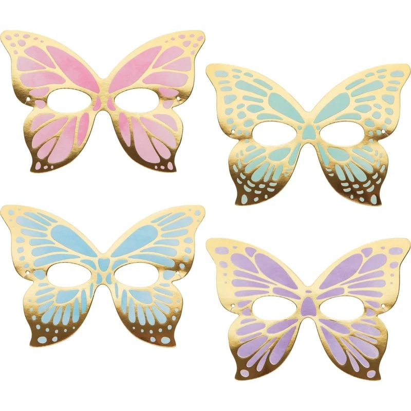 Flutter Party Mask, Paper, 8 Count
