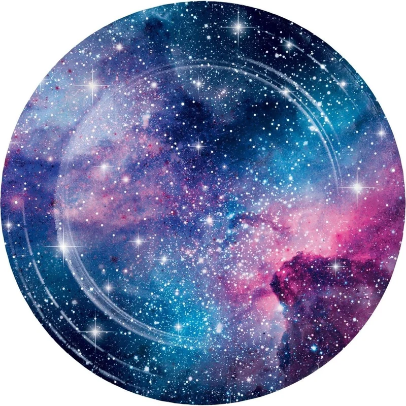 Galaxy Dinner Paper Plates, 9 in, 8 Count
