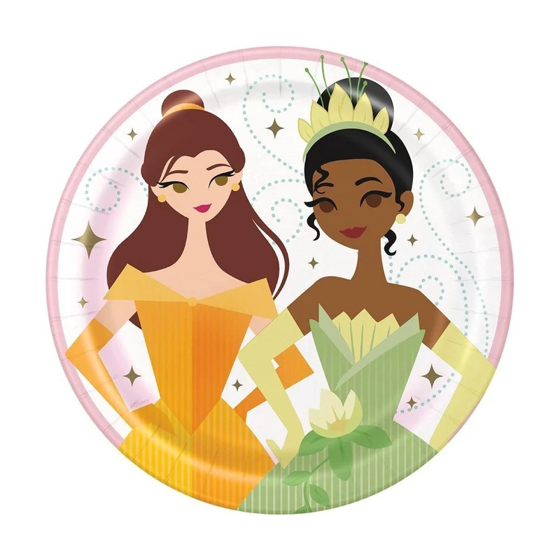 Disney Princess Dessert Paper Plates 7 Inches, 8 Count