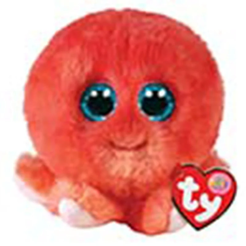 TY Puffies - Sheldon the Coral Octopus Plush