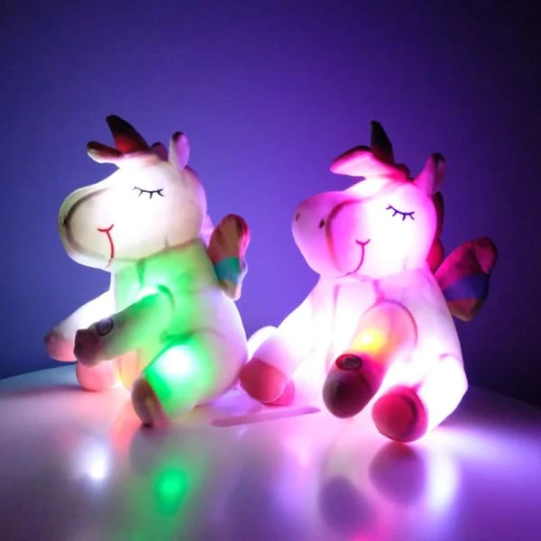 Peluche Kawaii Licorne Lumineuse