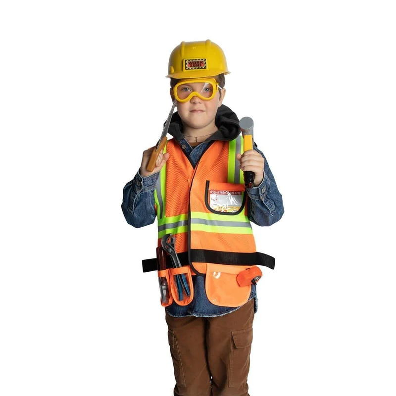 Deluxe Construction Worker Role Play Set For Kids