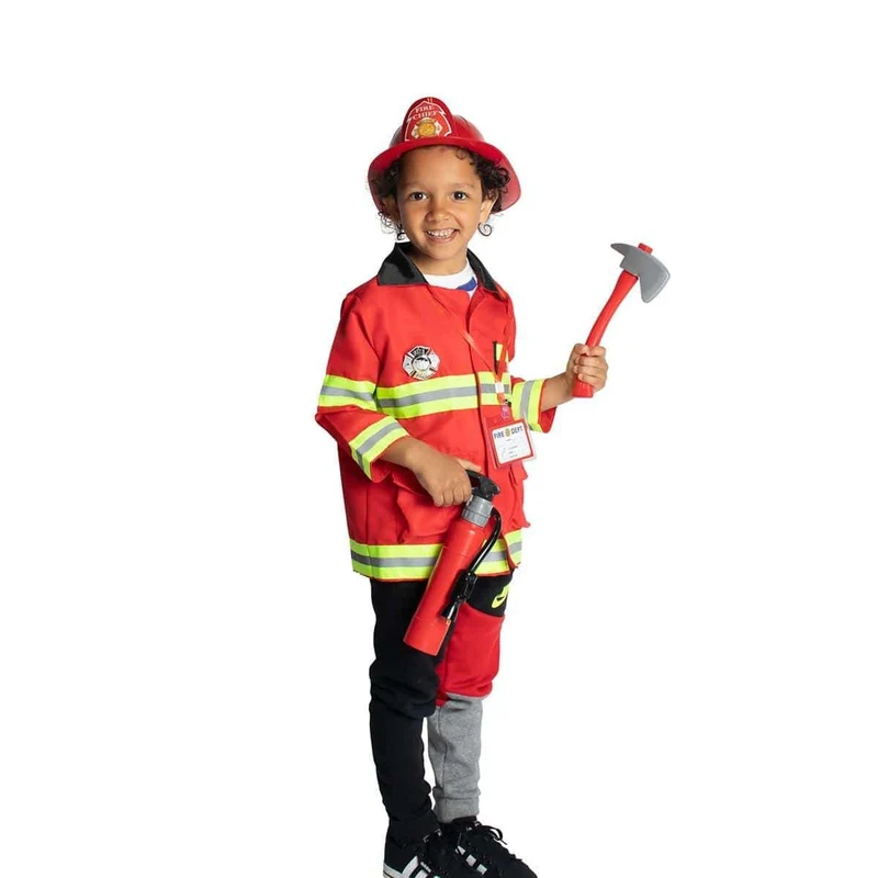 Deluxe Firefighter Role Play Costume Set for Kids
