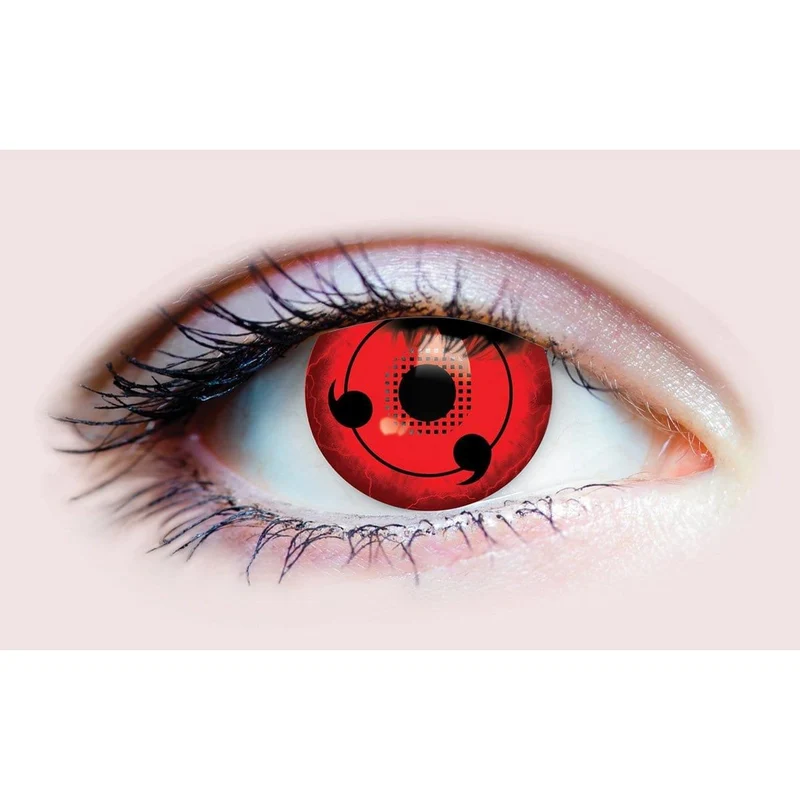 PRIMAL® Sharingan - Red Cosplay Coloured Contact Lenses, 3 Month Usage