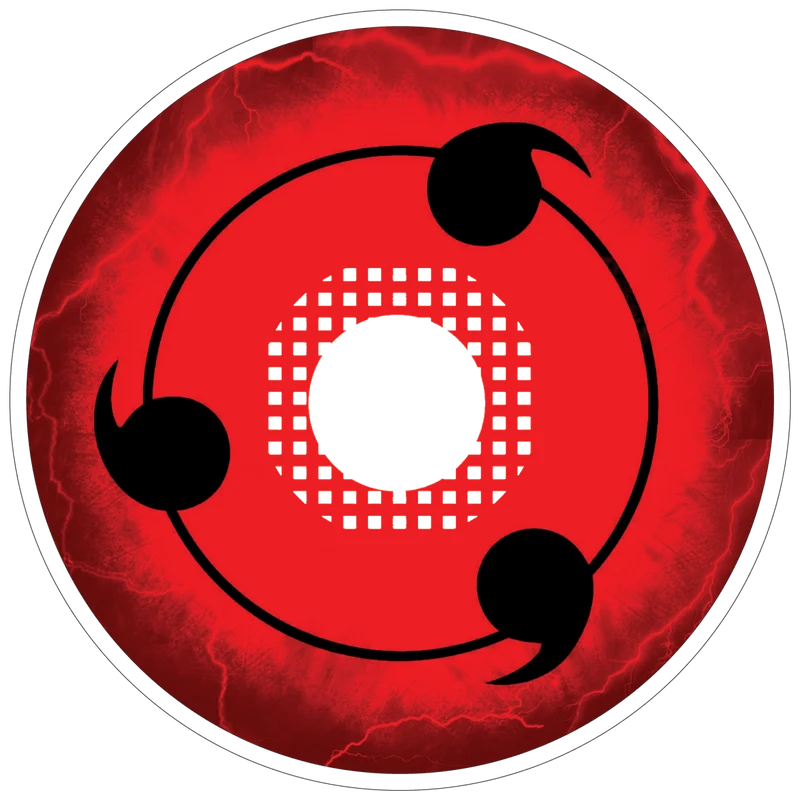 PRIMAL® Sharingan - Red Cosplay Coloured Contact Lenses, 3 Month Usage