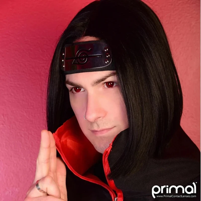 PRIMAL® Sharingan - Red Cosplay Coloured Contact Lenses, 3 Month Usage