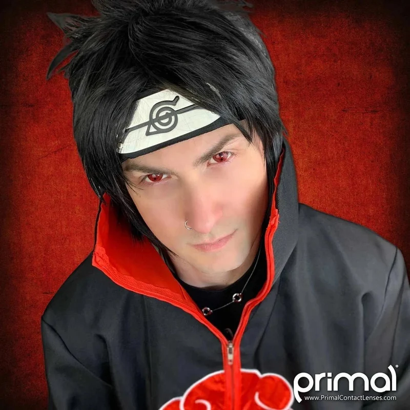 PRIMAL® Sharingan - Red Cosplay Coloured Contact Lenses, 3 Month Usage