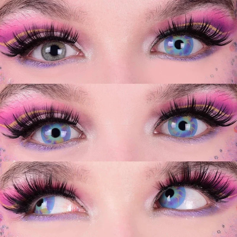 PRIMAL® Unicorn - Rainbow Coloured Contact Lenses, 3 month usage