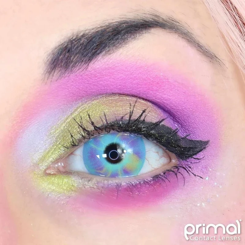 PRIMAL® Unicorn - Rainbow Coloured Contact Lenses, 3 month usage