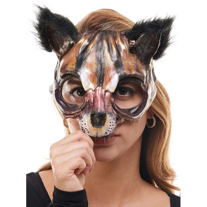 Black & Brown Cat Mask for Adults