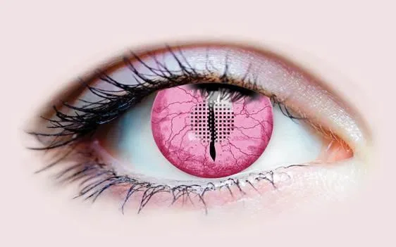 PRIMAL® Demon Slayer - Pink Cosplay Coloured Contact Lenses, 3 months usage