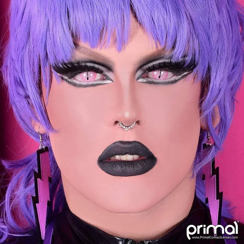 PRIMAL® Demon Slayer - Pink Cosplay Coloured Contact Lenses, 3 months usage