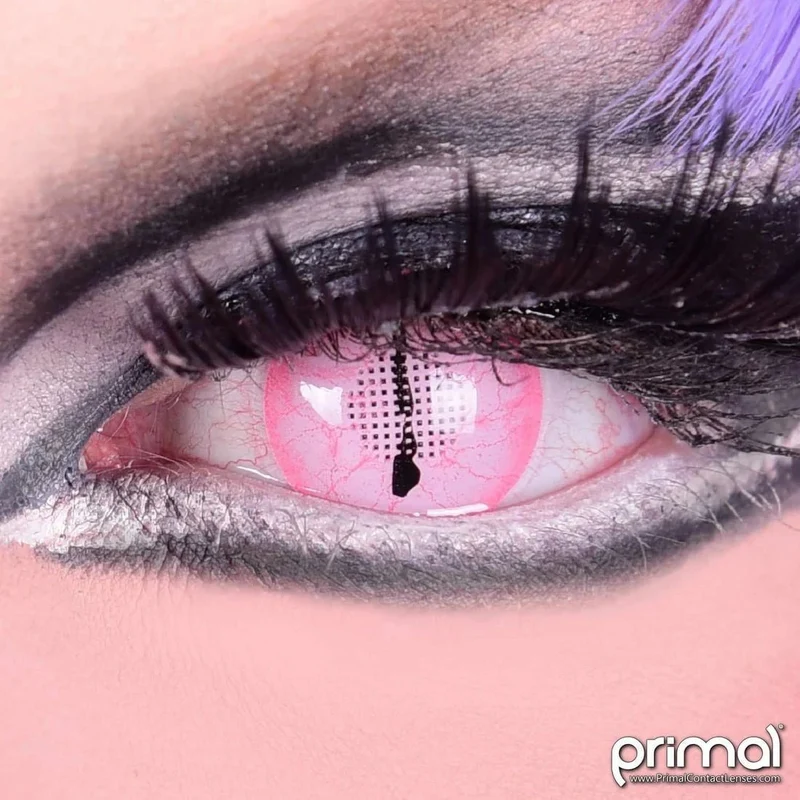 PRIMAL® Demon Slayer - Pink Cosplay Coloured Contact Lenses, 3 months usage