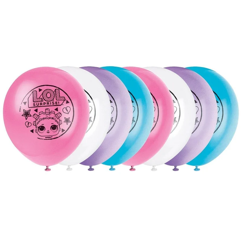 LOL Surprise Latex Balloon, 12 Inches, 8 Count