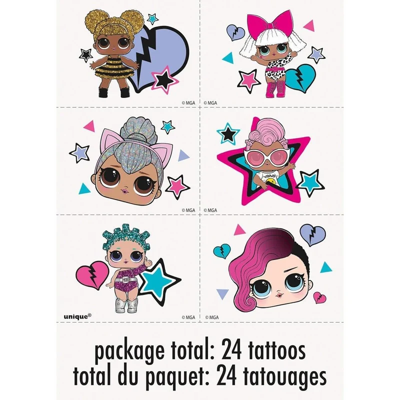 LOL Surprise Tattoo Sheets, 4 Count